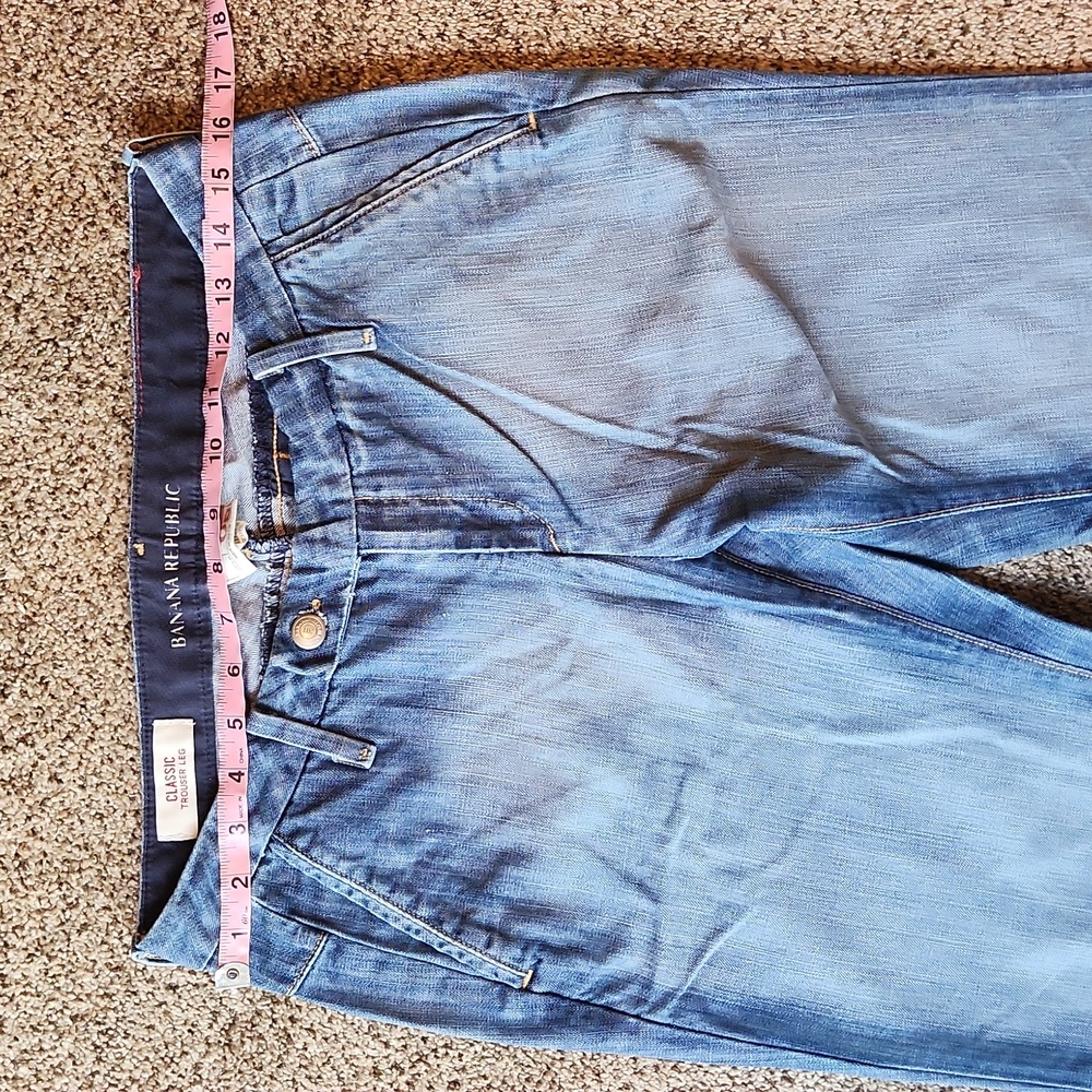 Banana Republic Blue Flare Wide Leg Denim - Picture 7 of 12